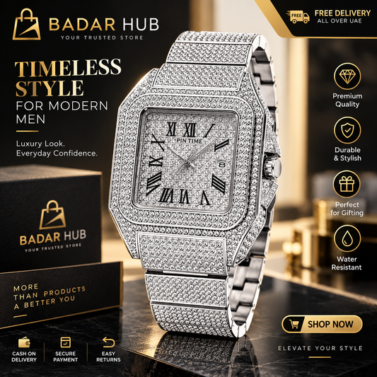 Silver Tone Crystal Watch