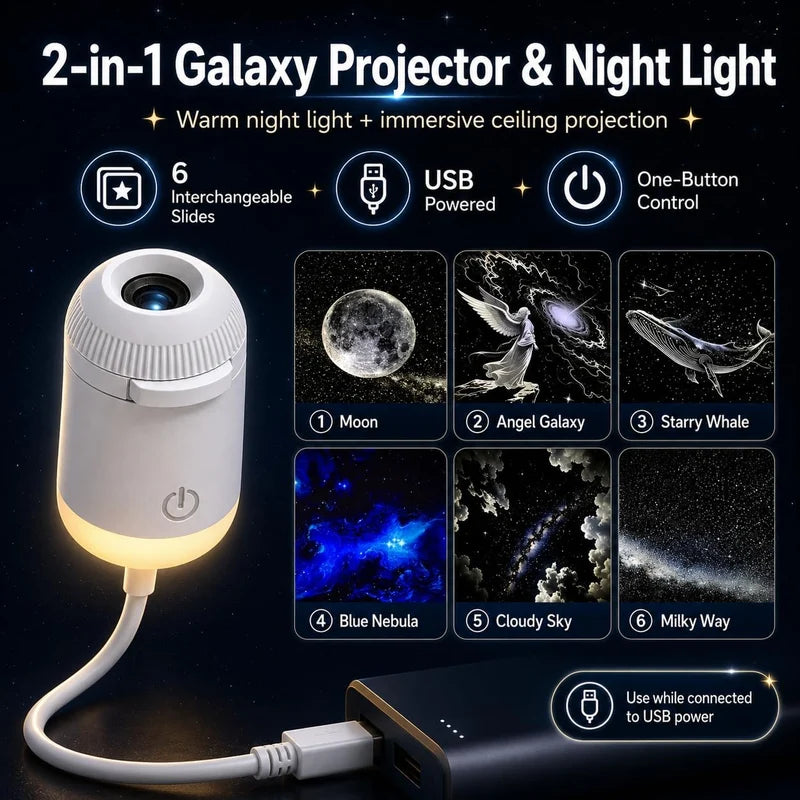 Portable Mini USB Starry Sky Projection Lamp